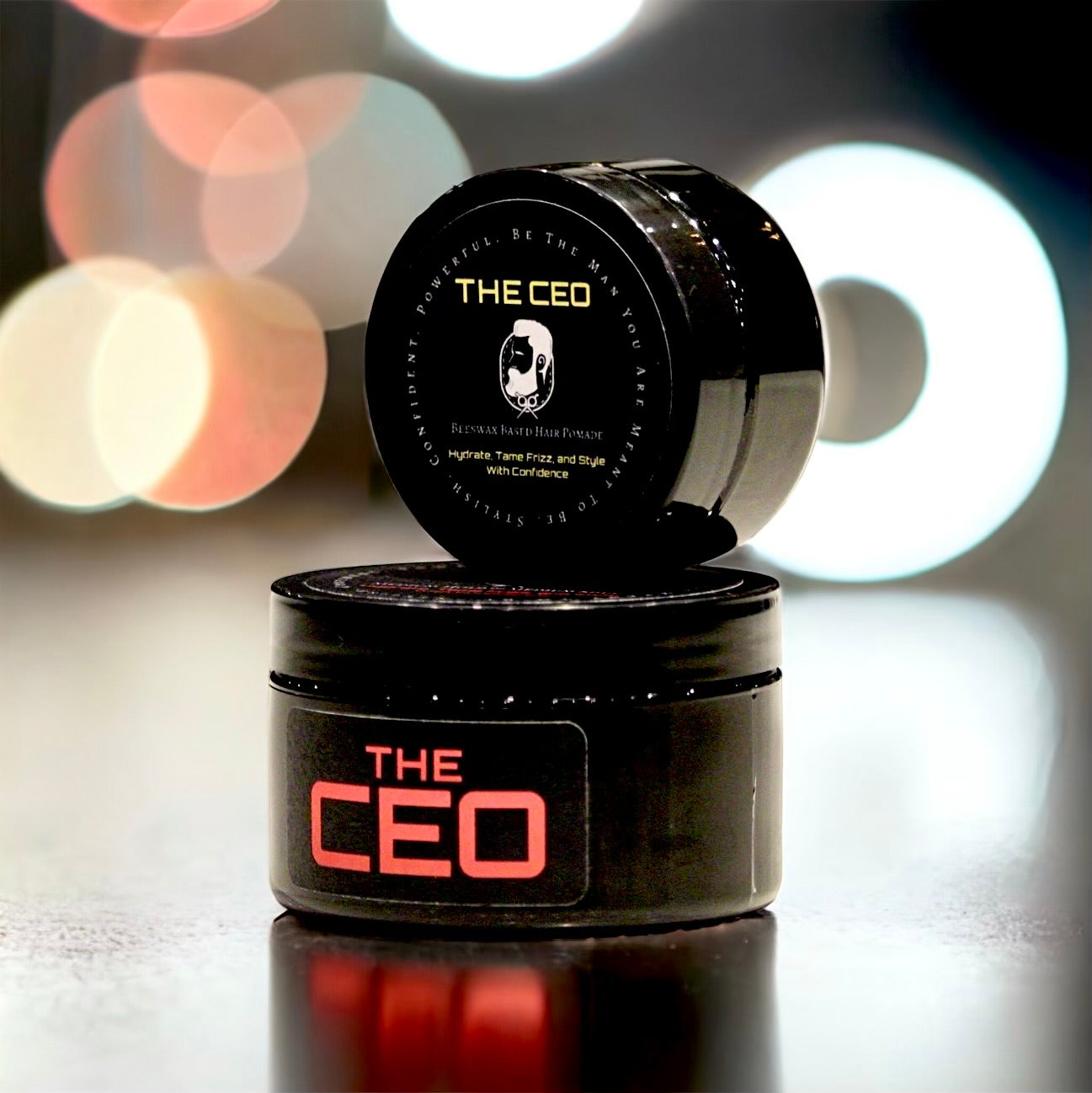 THE CEO All-Natural Hair Styling Gel for Men, Medium Shine & Medium Hold. Moisturize, Tame Frizz, and Style. 4oz