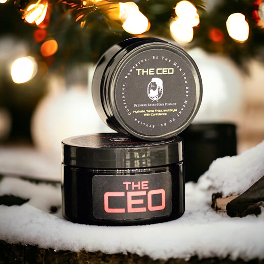 THE CEO All-Natural Hair Styling Gel for Men, Medium Shine & Medium Hold. Moisturize, Tame Frizz, and Style. 4oz